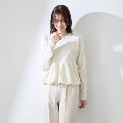 バルーンヘムニットプルオーバー≪手洗い可能≫ | QUEENS COURT (Women