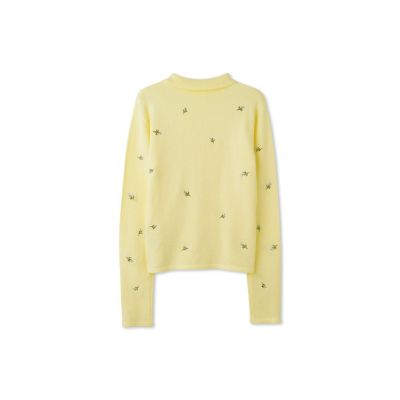 フラワー刺繍ポロニットトップス≪手洗い可能≫ | QUEENS COURT（Women