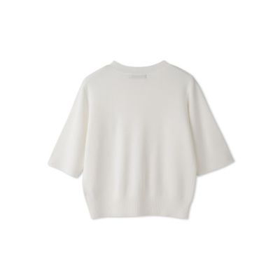 chesty ビジュースリーブニット Chesty（チェスティ） ニット セーター フラワーモチーフカットアウト