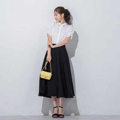 襟ジュエルブラウス≪洗濯機で洗える≫