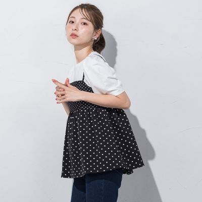 ＜QUEENS COURT（Women）＞ドットビスチェ≪手洗い可能≫