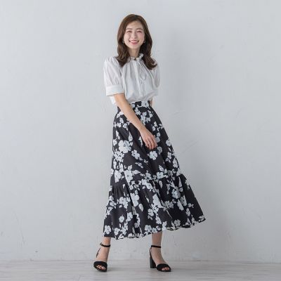 フリルネックリボンブラウス≪洗濯機で洗える≫ | QUEENS COURT