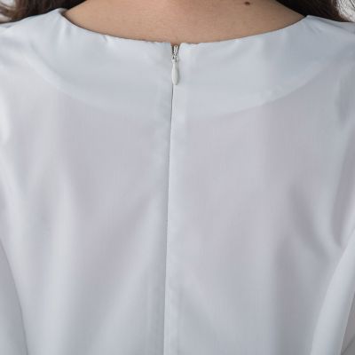 袖フリルチュニックブラウス≪洗濯機で洗える≫