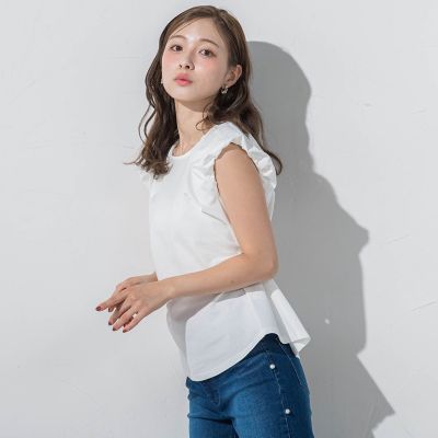 エンジェルスリーブブラウス≪洗濯機で洗える≫