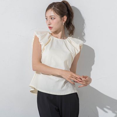 エンジェルスリーブブラウス≪洗濯機で洗える≫