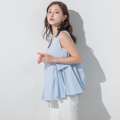 ペプラムチュニック≪手洗い可能≫
