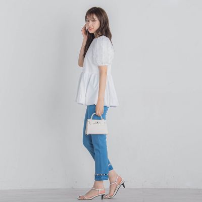 袖チュールバルーンチュニック≪洗濯機で洗える≫
