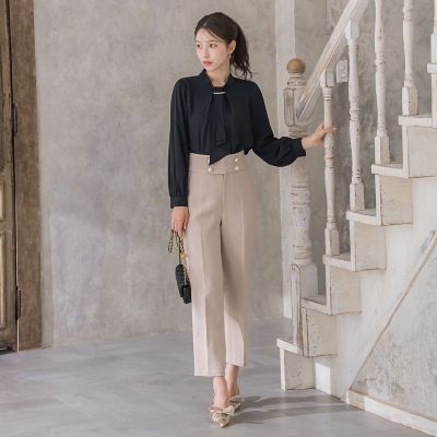 パール付きボウタイブラウス≪洗濯機で洗える≫ | QUEENS COURT（Women