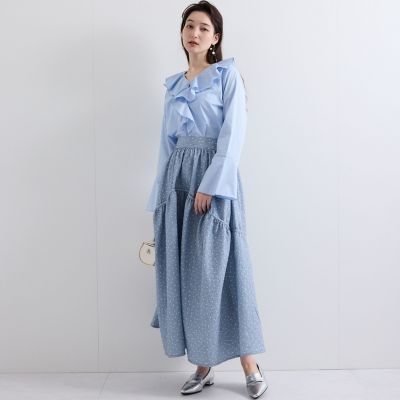ラッフルフリルブラウス≪手洗い可能≫