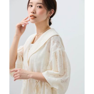 【ＳＨＩＯＲＩ　ＩＲＩＥ　コラボ】レースカシュクールブラウス≪手洗い可能≫