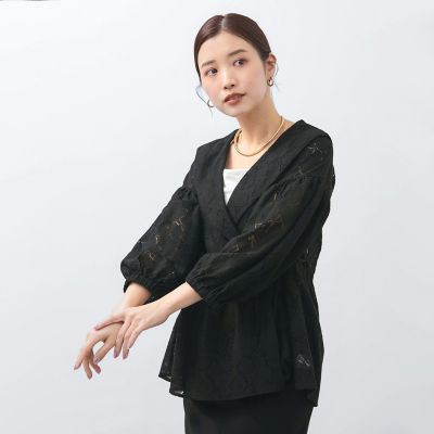 【ＳＨＩＯＲＩ　ＩＲＩＥ　コラボ】レースカシュクールブラウス≪手洗い可能≫