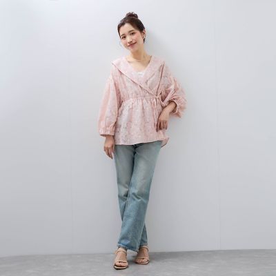 【ＳＨＩＯＲＩ　ＩＲＩＥ　コラボ】レースカシュクールブラウス≪手洗い可能≫
