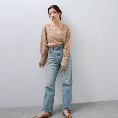 【ＳＨＩＯＲＩ　ＩＲＩＥ　コラボ】スクエアネックレースブラウス≪手洗い可能≫