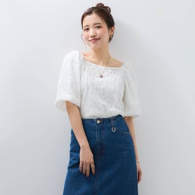 【ＳＨＩＯＲＩ　ＩＲＩＥ　コラボ】２ＷＡＹオフショルレースブラウス≪手洗い可能≫