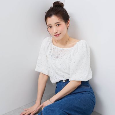 【ＳＨＩＯＲＩ　ＩＲＩＥ　コラボ】２ＷＡＹオフショルレースブラウス≪手洗い可能≫