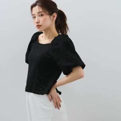【ＳＨＩＯＲＩ　ＩＲＩＥ　コラボ】２ＷＡＹオフショルレースブラウス≪手洗い可能≫