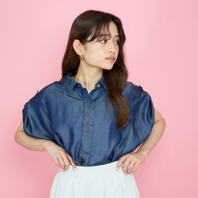 バイオターンバックブラウス≪セットアップ対応／洗濯機で洗える≫