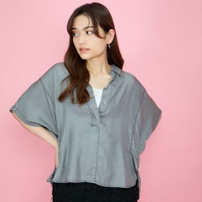 バイオターンバックブラウス≪セットアップ対応／洗濯機で洗える≫