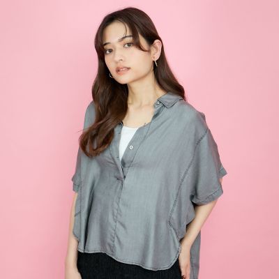 バイオターンバックブラウス≪セットアップ対応／洗濯機で洗える≫