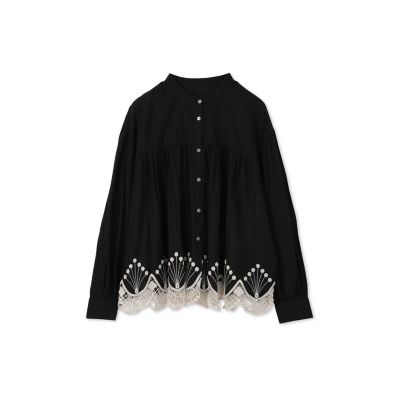 スカラップ刺繍レースブラウス≪手洗い可能≫ | QUEENS COURT (Women