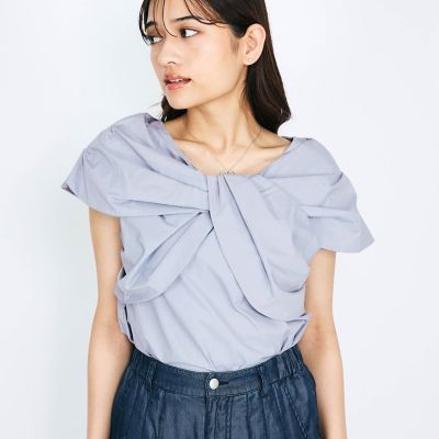QUEENS COURT（Women）/クイーンズコート タイプライタークロスブラウス≪手洗い可能≫