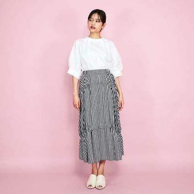 バックジップタックブラウス≪セットアップ対応／洗濯機で洗える≫