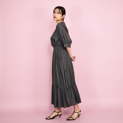 バックジップタックブラウス≪セットアップ対応／洗濯機で洗える≫