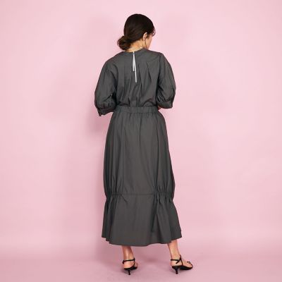 バックジップタックブラウス≪セットアップ対応／洗濯機で洗える≫