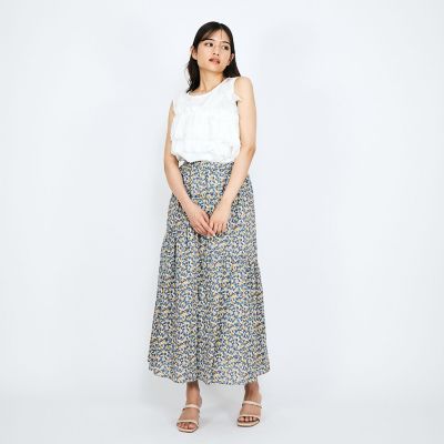 シフォンフリルノースリブラウス≪手洗い可能≫