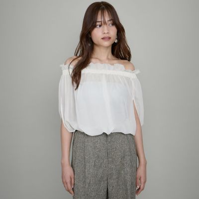 マルチWAYクールメッシュギャザートップス≪手洗い可能≫ マルチWAYクールメッシュギャザートップス≪手洗い可能