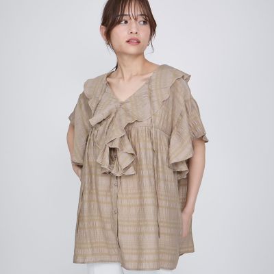 Droite lautreamont / ドロワットロートレアモン レース襟2WAYシャツ≪手洗い可能≫ クーポン】【セール 40%OFF】ドロワット ロートレアモン Droite