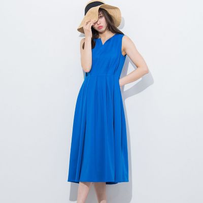 ＜QUEENS COURT L（Women/大きいサイズ）＞【大きいサイズ】ポンチキレリラワンピース≪洗濯機で洗える≫