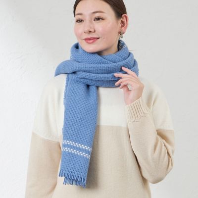 ＜AMACA (Women)＞バスケット織りマフラー