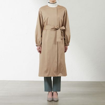 新品未使用 AMACA シルキータフタ 3wayコート 撥水 ノーカラーコート シルキータフタ3WAYコート | AMACA (Women)/アマカ | 三越伊勢丹