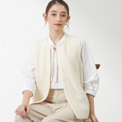 ＜AMACA (Women)＞ファーニットベスト