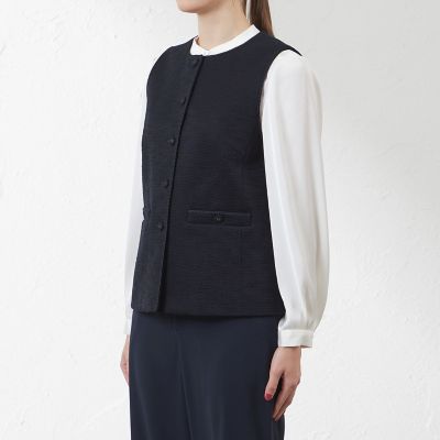 綿スラブニットツイードジレ | AMACA (Women)/アマカ | 三越伊勢丹