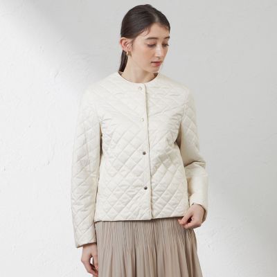 ＜AMACA (Women)＞ダイヤキルトノーカラージャケット