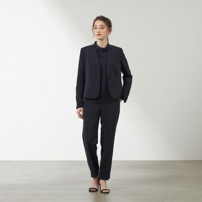 トリアセテートコンパクトノーカラージャケット | AMACA (Women