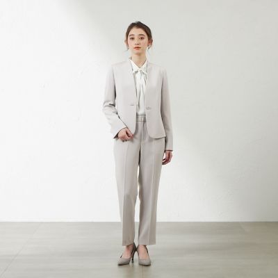 トリアセテートコンパクトノーカラージャケット | AMACA (Women