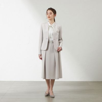 トリアセテートコンパクトノーカラージャケット | AMACA (Women