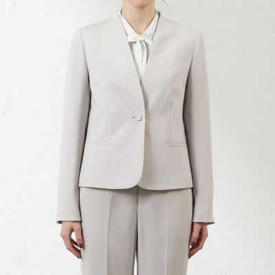 トリアセテートコンパクトノーカラージャケット | AMACA (Women