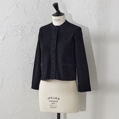 ＜AMACA (Women)＞【ＡＴＥＬＩＥＲ　ＣＯＬＬＥＣＴＩＯＮ】　シャインレーヨンニットジャケット