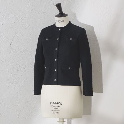 ＜AMACA (Women)＞【ＡＴＥＬＩＥＲ　ＣＯＬＬＥＣＴＩＯＮ】ブークレージャカードニットジャケット