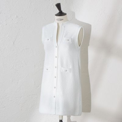 ＜AMACA (Women)＞【ＡＴＥＬＩＥＲ　ＣＯＬＬＥＣＴＩＯＮ】ブークレージャカードニットロングジレ