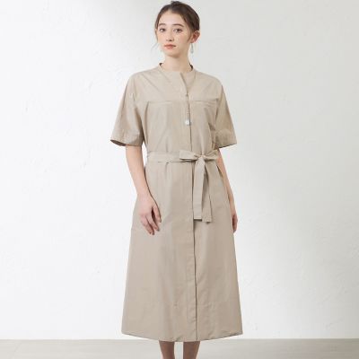 ＜AMACA (Women)＞バンドカラーシャツワンピース