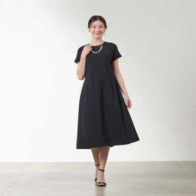 リネンライク フィットアンドフレアワンピース | AMACA (Women)/アマカ