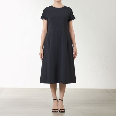 リネンライク フィットアンドフレアワンピース | AMACA (Women)/アマカ
