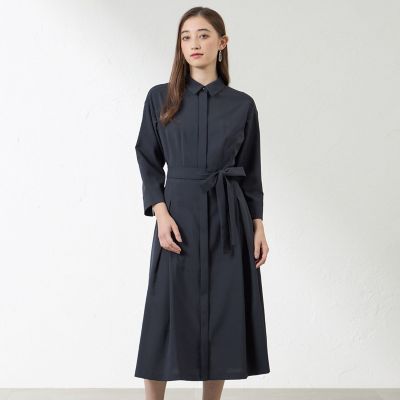 ＜AMACA (Women)＞ウーリーポリエステルワンピース