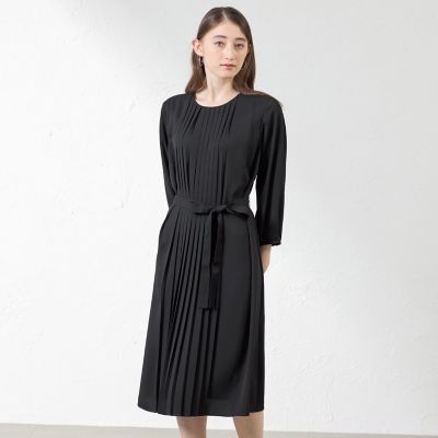 ＜AMACA (Women)＞パウダリーナンジプリーツワンピース