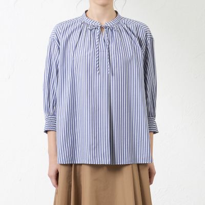 先染めストライプギャザーブラウス | AMACA (Women)/アマカ | 三越